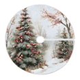 thumbnail image 1 of Ryvnso Christmas Tree Skirt Christmas Trees Watercolor Xmas Tree Skirts Ornament Home Decorations 35.4", 1 of 6