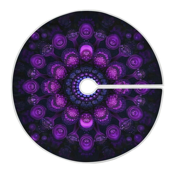 Ryvnso Christmas Tree Skirt Ethnic Mandala Xmas Tree Skirts Ornament Home Decorations 47.2"