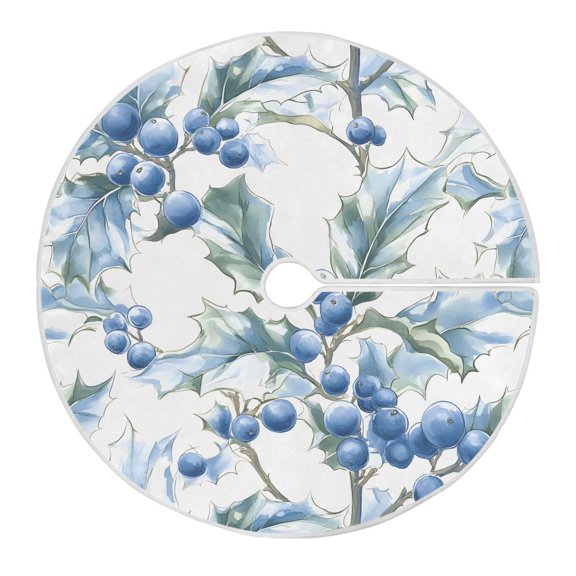 Ryvnso Christmas Tree Skirt Fruit Winter Xmas Tree Skirts Ornament Home Decorations 47.2"