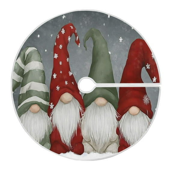 Ryvnso Christmas Tree Skirt Merry Christmas Gnomes Xmas Tree Skirts Ornament Home Decorations 35.4"