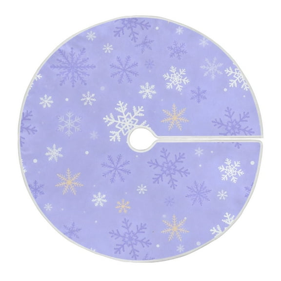 Ryvnso Christmas Tree Skirt Snowflakes Xmas Tree Skirts Ornament Home Decorations 35.4"