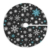Ryvnso Christmas Tree Skirt Snowflakes Xmas Tree Skirts Ornament Home Decorations 35.4"