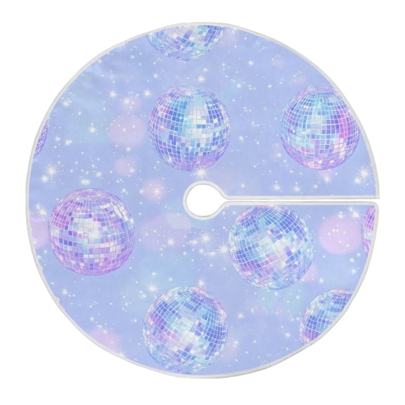 Ryvnso Christmas Tree Skirt Sparkling Disco Balls Xmas Tree Skirts Ornament Home Decorations 35.4"