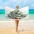 thumbnail image 1 of Ryvnso Christmas Tree Snow Winter Oversized Beach Towel Microfiber Bath Blankets Swimming Fitness 37" x 74", 1 of 5