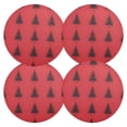 thumbnail image 1 of Ryvnso Christmas Tree on Red Round Plate Mats Dining Table Placemat Set of 4 for Holiday Decoration, 1 of 7