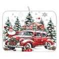 thumbnail image 1 of Ryvnso Christmas Trees Santa Claus Dish Drying Mat for Kitchen Countertop 16x18 Small Dish Pad Drainer Rack Dish Sink Mats, 1 of 7