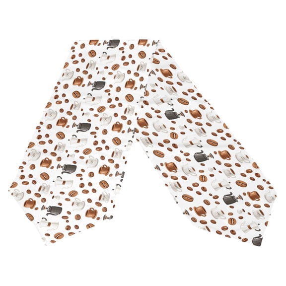 Ryvnso Coffee Beans Cups Table Runner Tablecloth Home Decoration 13 x 70 inches