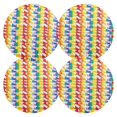thumbnail image 1 of Ryvnso Colorful Geometry Round Plate Mats Dining Table Placemat Set of 4 for Holiday Decoration, 1 of 7