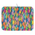 thumbnail image 1 of Ryvnso Colorful Leaves Dish Drying Mat for Kitchen Countertop 16x18 Small Dish Pad Drainer Rack Dish Sink Mats, 1 of 7