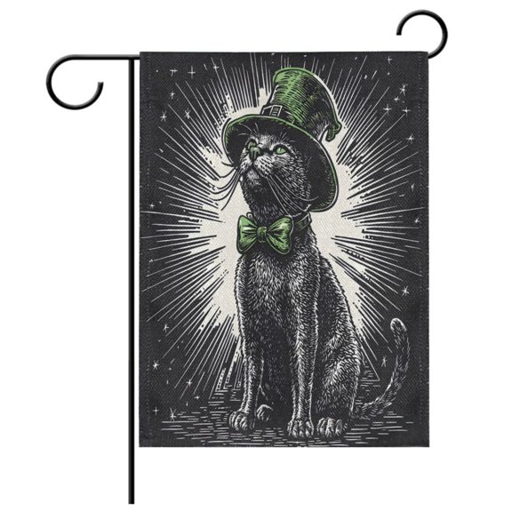 Ryvnso Cool Cat-1 Garden Flag 28x40 Inch Double Sided Seasonal Yard Decoration