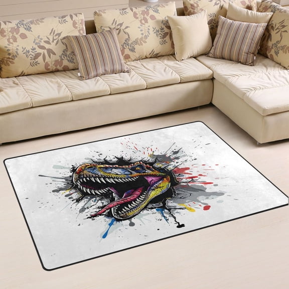 Ryvnso Cool Dragon Breaking Wall Area Floor Mat Non-Slip Carpet Soft Rugs Doormats 31" x 20"