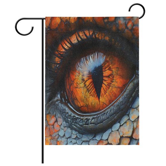 Ryvnso Cool Dragon Eye Pattern Garden Flag 12x18 Inch Double Sided Seasonal Yard Decoration