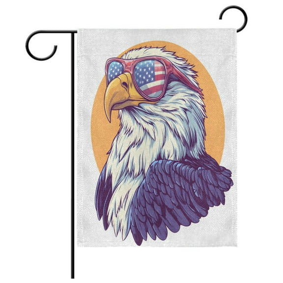 Ryvnso Cool Eagle Garden Flag 28x40 Inch Double Sided Seasonal Yard Decoration