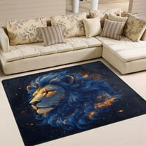 Ryvnso Cool Lion Area Floor Rugs Soft Non-Slip Large Mats Nursery Carpets 63" x 48"