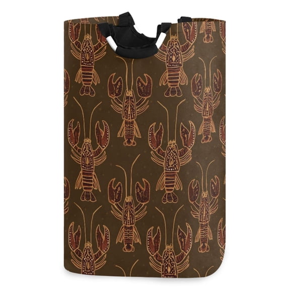 Ryvnso Cool Lobster Pattern Large Storage Basket with Handles Collapsible Organizer Bin Laundry Hamper