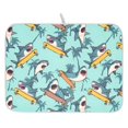 thumbnail image 1 of Ryvnso Cool Sharks Skating Dish Drying Mat for Kitchen Countertop 18x24 Large Dish Pad Drainer Rack Dish Sink Mats, 1 of 7