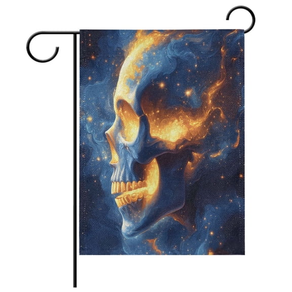Ryvnso Cool Skull Pattern Garden Flag 12x18 Inch Double Sided Seasonal Yard Decoration