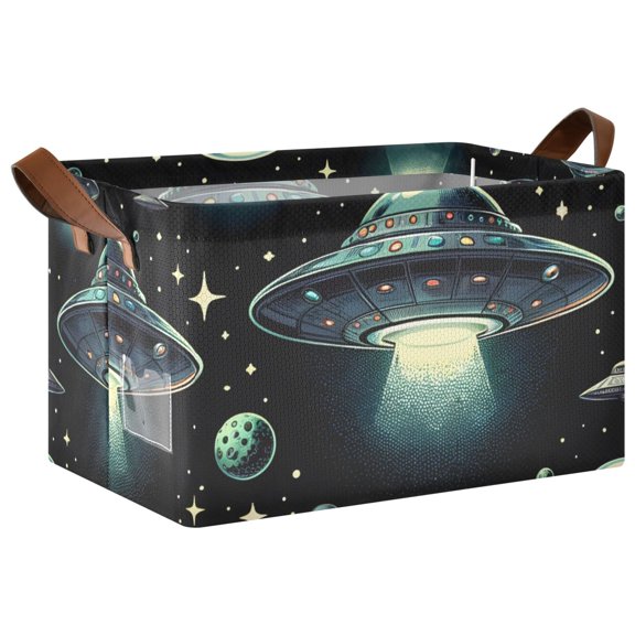 Ryvnso Cosmos Space Storage Bins Large Basket Foldable Cube Toys Organizer with Handles 1 PC