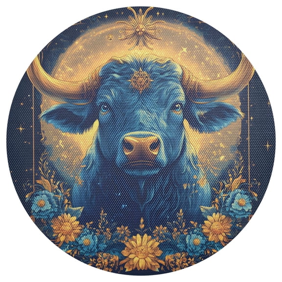 Ryvnso Cow Round Plate Mats Dining Table Placemat 1 Piece for Holiday Decoration