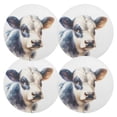 thumbnail image 1 of Ryvnso Cow Watercolor Round Plate Mats Dining Table Placemat Set of 4 for Holiday Decoration, 1 of 7