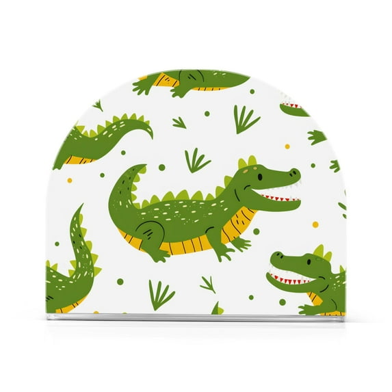 Ryvnso Crocodile Hand Drawn Acrylic Napkin Holder Table Kitchen Paper Tissue Organization