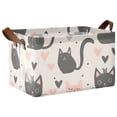 thumbnail image 1 of Ryvnso Cute Cats and Heart Storage Bins Large Basket Foldable Cube Toys Organizer with Handles 1 PC, 1 of 7