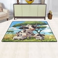 thumbnail image 1 of Ryvnso Cute Cows Family and Tree Area Floor Mats Large Nursery Rugs Non-Slip Carpets Doormat 72" x 48", 1 of 7