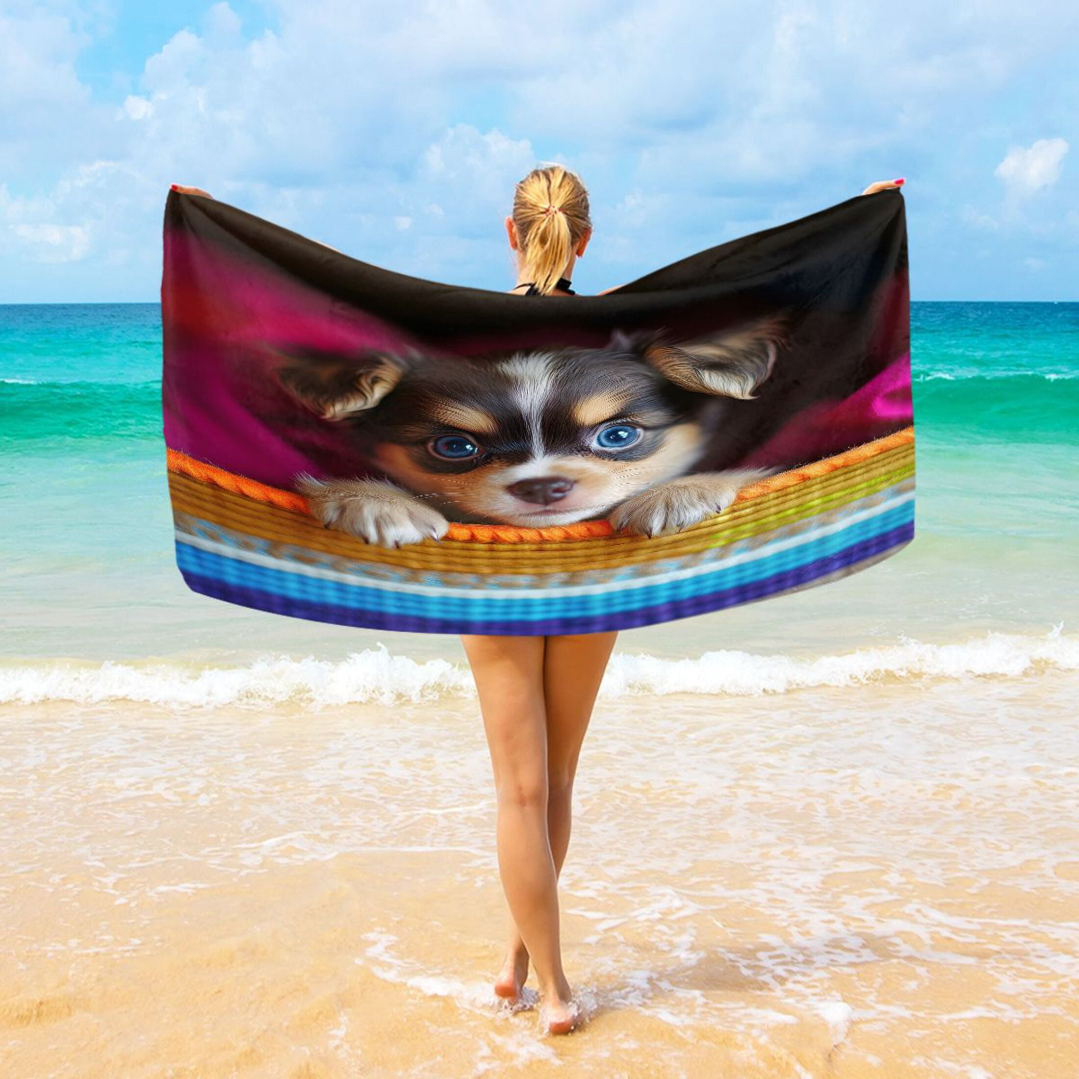 Beach Towel Dog Print Bath Towels Paw Print Bath Towels Hotsell