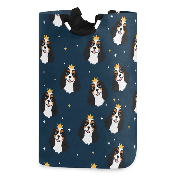 Ryvnso Cute Dogs Pattern Large Storage Basket with Handles Collapsible Organizer Bin Laundry Hamper