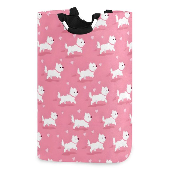 Ryvnso Cute Dogs Pattern Large Storage Basket with Handles Collapsible Organizer Bin Laundry Hamper