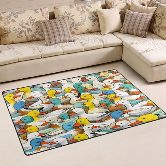 Ryvnso Cute Ducks Area Floor Mat Non-Slip Carpet Soft Rugs Doormats 31" x 20"