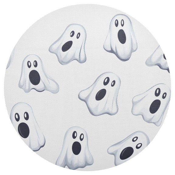 Ryvnso Cute Ghost Round Plate Mats Dining Table Placemat 1 Piece for Holiday Decoration