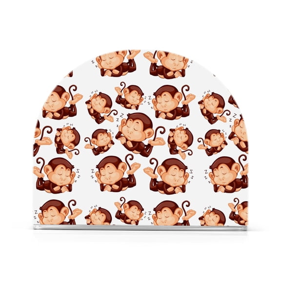 Ryvnso Cute Monkey Sleeping Acrylic Napkin Holder Table Kitchen Paper Tissue Organization 1 Pack
