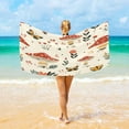 thumbnail image 1 of Ryvnso Cute Mushrooms Flowers Oversized Beach Towel Microfiber Bath Blankets Swimming Fitness 37" x 74", 1 of 5