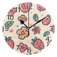thumbnail image 1 of Ryvnso Cute Strawberry Wall Clock Non Ticking Silent Kitchen Clock Battery Operated Clocks 10 inch, 1 of 7