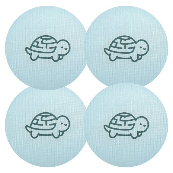 Ryvnso Cute Turtle Round Plate Mats Dining Table Placemat Set of 4 for Holiday Decoration