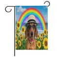 thumbnail image 1 of Ryvnso Dachshund Dog Sunflower Garden Flag 28x40 Inch Double Sided Seasonal Yard Decoration, 1 of 6