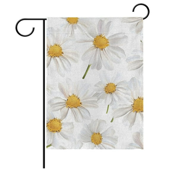 Ryvnso Daisy Flower Garden Flag 12x18 Inch Double Sided Seasonal Yard Decoration