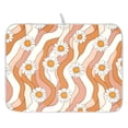 thumbnail image 1 of Ryvnso Daisy Flower Stripes Dish Drying Mat for Kitchen Countertop 16x18 Small Dish Pad Drainer Rack Dish Sink Mats, 1 of 7
