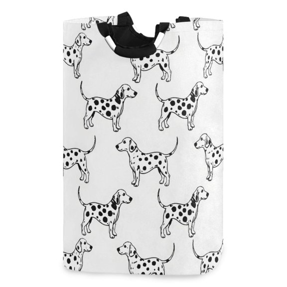 Ryvnso Dalmatian Dogs Pattern Large Storage Basket with Handles Collapsible Organizer Bin Laundry Hamper