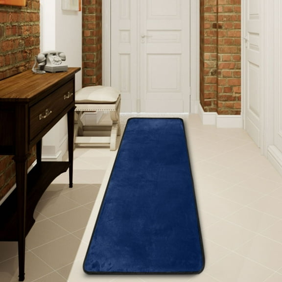 Ryvnso Dark Blue Paint Hallway Runner Rugs Floor Carpet Non Slip Entryway Mat 2' x 6'