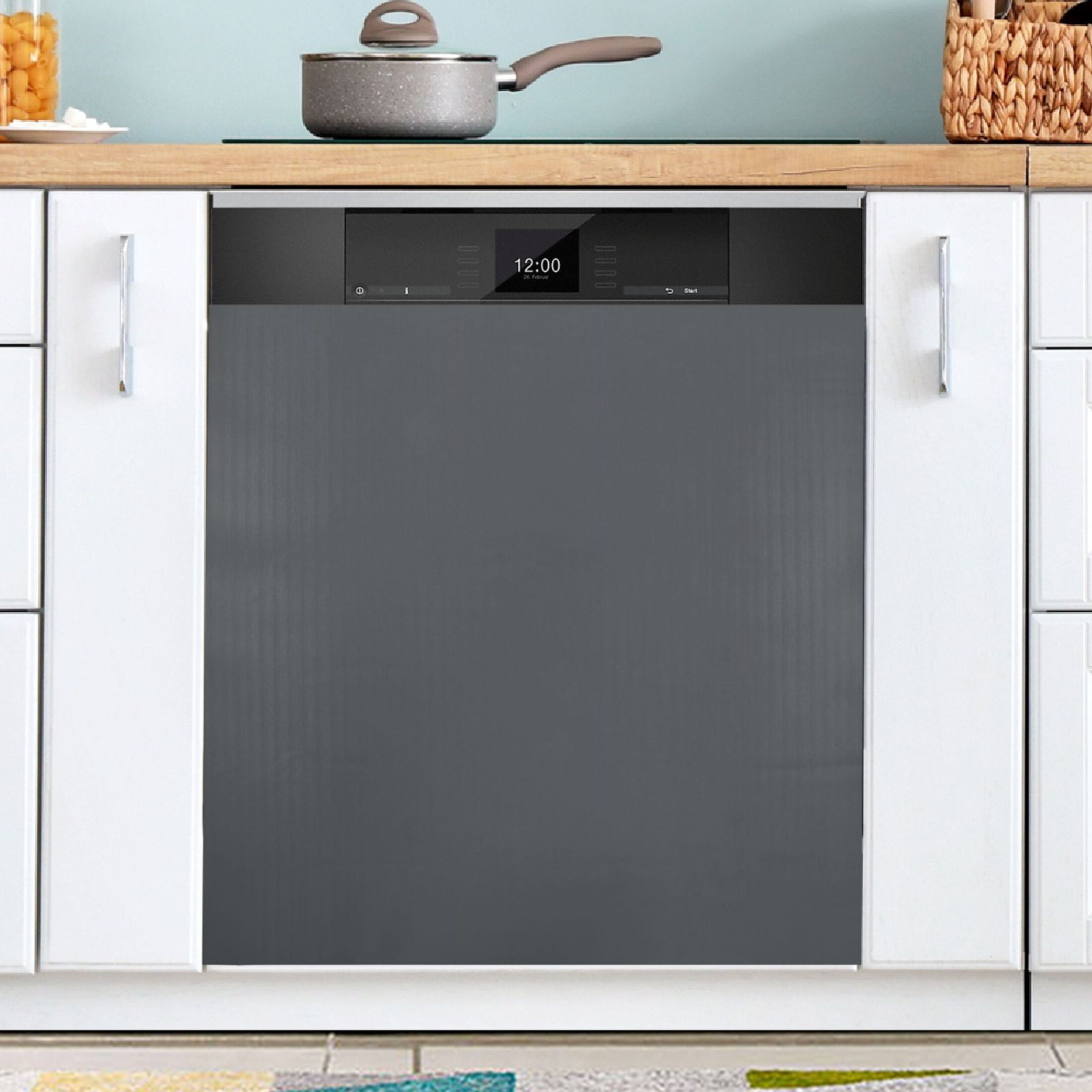 Ryvnso Dark Gray Dishwasher Magnetic Refrigerator Magnet Cover