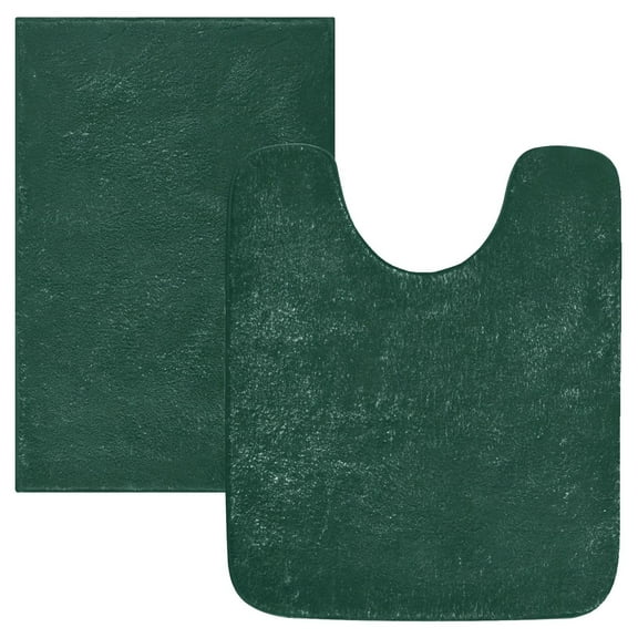 Ryvnso Dark Green Paint Bathroom Shaggy Rugs Toilet Mat Soft Contour Rug