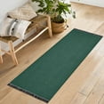 thumbnail image 1 of Ryvnso Dark Green Paint Bedroom Runner Rug 2'x6' Hallway Area Carpet Non Slip Entryway Mat with Tassels, 1 of 8