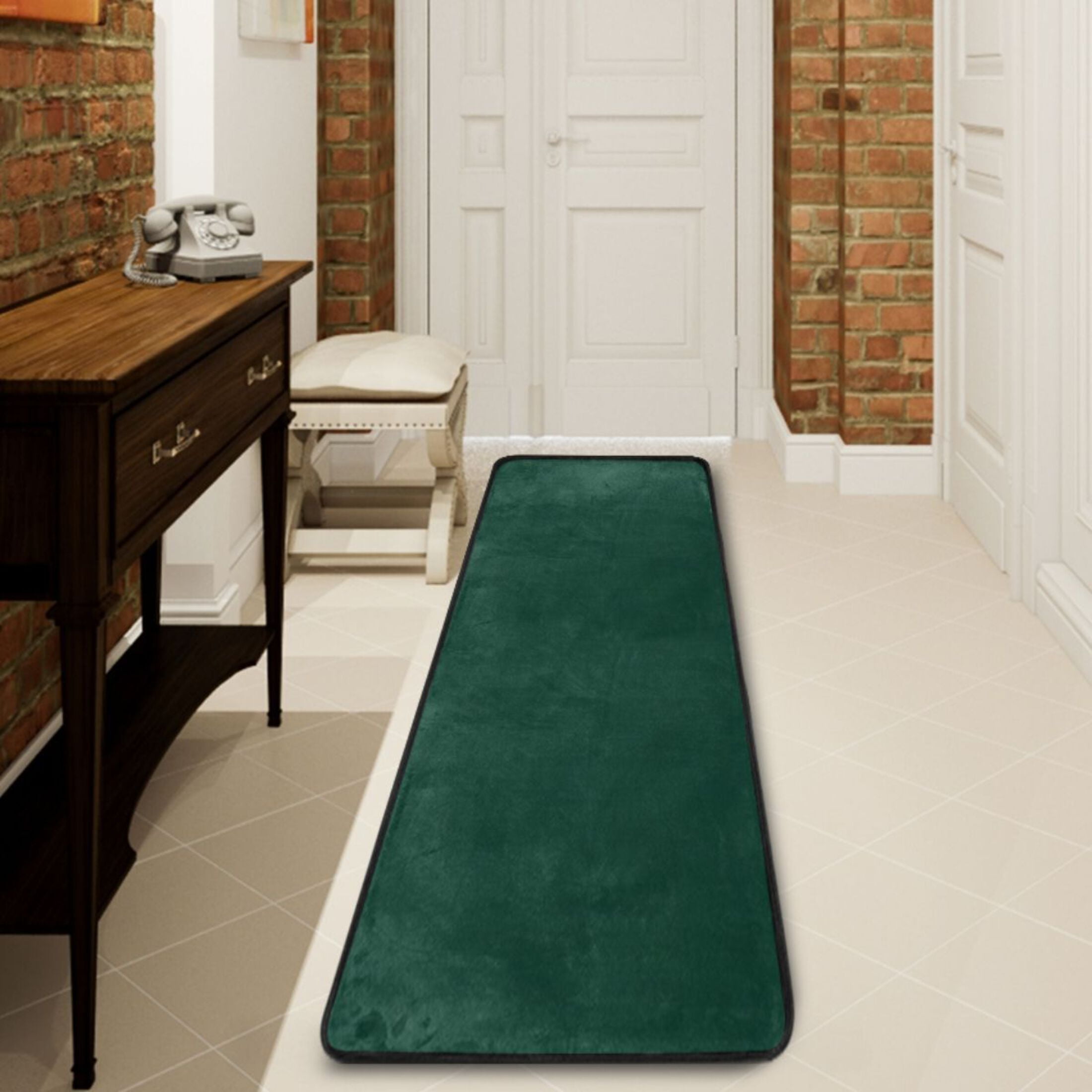 Ryvnso Dark Green Paint Hallway Runner Rugs Floor Carpet Non Slip Entryway Mat 2' x 6'