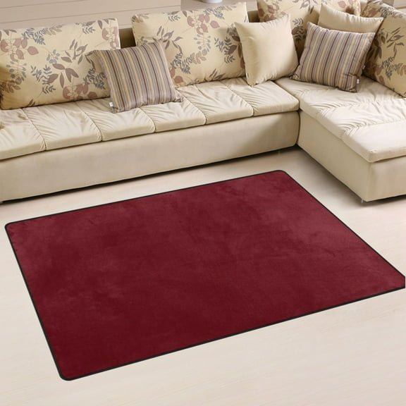 Ryvnso Dark Red Area Floor Mat Non-Slip Carpet Soft Rugs Doormats 31" x 20"