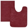 thumbnail image 1 of Ryvnso Dark Red Bathroom Shaggy Rugs Toilet Mat Soft Contour Rug, 1 of 9