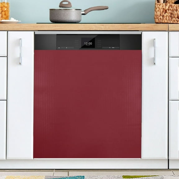 Ryvnso Dark Red Dishwasher Magnetic Refrigerator Magnet Cover Kitchen Home Decorative 23"x26"