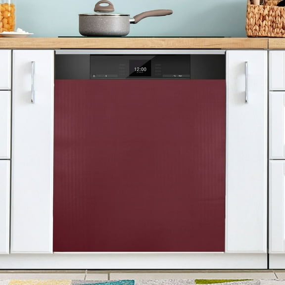 Ryvnso Dark Red Dishwasher Magnetic Refrigerator Magnet Cover Kitchen Home Decorative 23"x26"