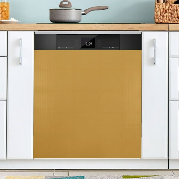 Ryvnso Dark Yellow Dishwasher Magnetic Refrigerator Magnet Cover Kitchen Home Decorative 23"x26"